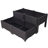 4 Piece Raised Garden Bed with Legs, Self-Watering Planter Box Raised Bed to Grow Flowers, Herbs & W465P187484