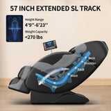 ZUN Full Body Massage Chair, Full Body Zero Gravity with 3D Massage Mechanism, 6 Auto Massage Mode, W2561P157965