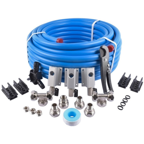 ZUN Compressed Air System Master Kit for M7500 3/4 Inch Pipe x 100 FT 2 Tee Fittings 28387329