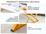 A coffee table is made of rock slab material, with a natural and smooth marble pattern on the W1151P154284