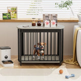 31.5" Furniture Style Dog Crate for Small and Medium Dogs, Wooden Cage Indoor Kennel Furniture, N704P247045E