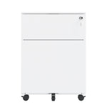 ZUN 2 Drawer Mobile File Cabinet with Lock Steel File Cabinet for Legal/Letter/A4/F4 Size, Fully W252125346