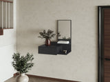 Elgin Floating Vanity with Included Mirror, Black B128P237188