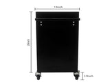 4 DRAWERS MULTIFUNCTIONAL TOOL CART WITH WHEELS-BLACK W110280935