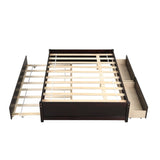 FULL BED WITH TWIN SIZE TRUNDLE AND TWO DRAWERS FOR ESPRESSO COLOR W69732768