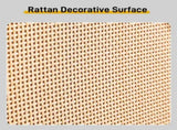 2-Drawer Tall Arched Rattan-Finished Shoe Cabinet Particleboard Plastic Rattan 21.26*9.45*38.58in 99213183