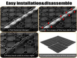 Plastic interlocking decking tiles, 44 packs of terrace decking tiles, 12 inches x 12 inches W5288P452912