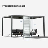 Outdoor Louvered Pergola Accessories Pergola Screens W1859P321939