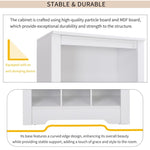 ZUN ON-TREND Stylish Design 30 Shoe Cubby Console, Contemporary Shoe Cabinet with Multiple Storage WF309309AAK