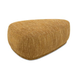 Pebble 44" Rounded Triangle Cocktail Ottoman, Mustard Yellow Tweed B2719P238433