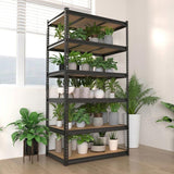 6-layer adjustable shelf spacing, gourd-shaped perforation, rubber mallet with gloves, display rack, 33641707