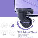 luggage 4-piece ABS lightweight suitcase with rotating wheels, 24 inch and 28 inch with TSA lock, W284P149253