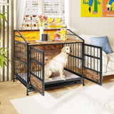 Multi-function Furniture Style Dog Crates Storage, Dog Crate Furniture Large Wooden Dog Kennel W840P291741