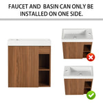 ZUN 20'' Floating Wall-Mounted Bathroom Vanity with White Resin Sink & Soft-Close Cabinet Door W999P143199