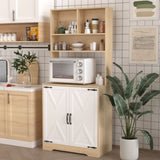 ZUN Pantry Cabinet with 2 Doors, 3-Tier Modern Kitchen Cabinet with Shelves, Freestanding Larder W409P225879