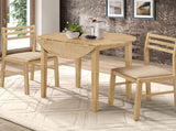 Natural and Tan 3-piece Dining Set with Drop Leaf B062P145452
