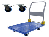 Foldable Platform Push Hand Truck Cart, 440 lbs. Weight Capacity, 2 Swivel Brake Wheels W2916P210397