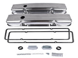 Polished Aluminum Finned Short Valve Cover Fits for SBC Small Block Chevy 350 1958-1986 52519792
