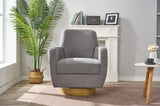 360 degree rotation armchair cotton linen skin friendly fabric ergonomic design living room chair W2113P235637