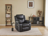 BLACK COLOR AIR LEATHER RECLINER CHAIR WITH VIBRATION AND HEATING B2766P488712