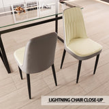 ZUN A set of 2 dining chair, modern style chair made of high-quality PU Leather fabric with thick soft W2189P168412