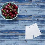 40 Pcs Blue Wood Grain Flooring, Peel Stick Floor Tile, PVC Self-Adhesive DIY Flooring Removable 02112486
