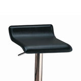 ZUN Black and Chrome Backless Bar Stool B062P153500