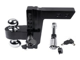 Adjustable Aluminum Trailer Hitch Fits 2-inch Receiver Solid Tube Hitch 12500LBS 8 Inch Drop/Rise 03058645