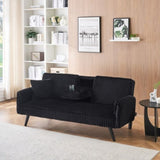 Minimalist style, straight-line corduroy sofa suitable for sitting and lying in the living room and W1658P251975