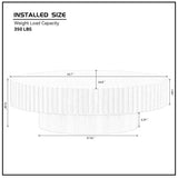 Modern Handcraft Drum Table Length 43.7 inch Ellipse Table for Living Room,Oval Small W2582P251185
