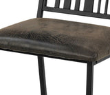 Brown and Black Slat Back Side Chair B062P209299