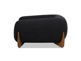 Alpine 44" Sherpa Arm Chair, Ebony Black Boucle B2719P238342