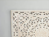 White Square Shape Handcrafted Wooden Wall Decor 36"x36" Elegant Home Accent B346P356171