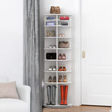 8 Tier Rotating Shoe Rack Tower, Spinning Shoe Display, Shoe Organizer,360 Shoe Rack Storage Round W2641P303444