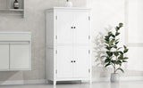 ZUN Elegant Bathroom Floor Storage Cabinet, Bathroom Storage Unit, Freestanding Cabinet with 4 Doors, N725P188461K