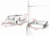 High Sided Stainless Steel Litter Box Anti-Urine Leakage, Non-Sticky, Complete with Metal & 57834585
