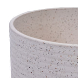 2 Pieces Ceramic Flowerpot, Modern Planter for Patio, Garden or Windowsills - Milk White W3273P322550