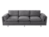 Modern 3-seater Sofa 79.5" Sofa Couch Upholstered Sofa with Dual-layer Seat Cushions for Living N763P351754E
