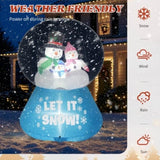 5.9 FT Lighted Christmas Inflatable Decoration, Large Inflatable Snow Globe with Snowman Family, 42777948