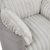 Bocaton Wide Wale Corduroy Upholstery Manual Recliner, Gray T2574P245445