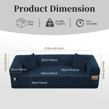 Spring Sofa with High-Quality Fabric, Pillows & Storage - Pocketed Springs, High-Density Foam, for B347P365288