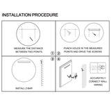 ZUN 24 Inch LED Round Bathroom Mirror W134070944