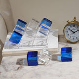 Acrylic Blue & White Tik Tack Toe Game Set B346P325481