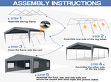 12x20 ft Carport Car Port Canopy Grey 79468815