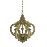 Farmhouse Chandelier, 6-Light Wood Chandelier Pendant Light Fixture with Adjustable Chain for Dining W2078137919