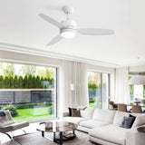 ZUN 46 Inch New Design Ceiling Fan with Lights 3 ABS Blades 6-speed DC Motor W882P212630