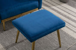 ZUN Velvet Accent Chair with Adjustable Armrests and Backrest, Button Tufted Lounge Chair, Single 93381843