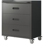 ZUN Heavy-Duty Metal Storage Cabinet with Wheels - 3 Drawer Tool Cabinet for Garage, Office, and Home T2398P242683