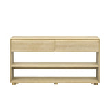 TREXM Console Table for Entryway, Vintage Entryway Table with Drawers and Shelves, Perfect Console N715P233434D