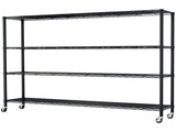 4-tier, adjustable shelf spacing, with adjustable feet and wheels, iron display stand, 150*60*192cm, 26867102